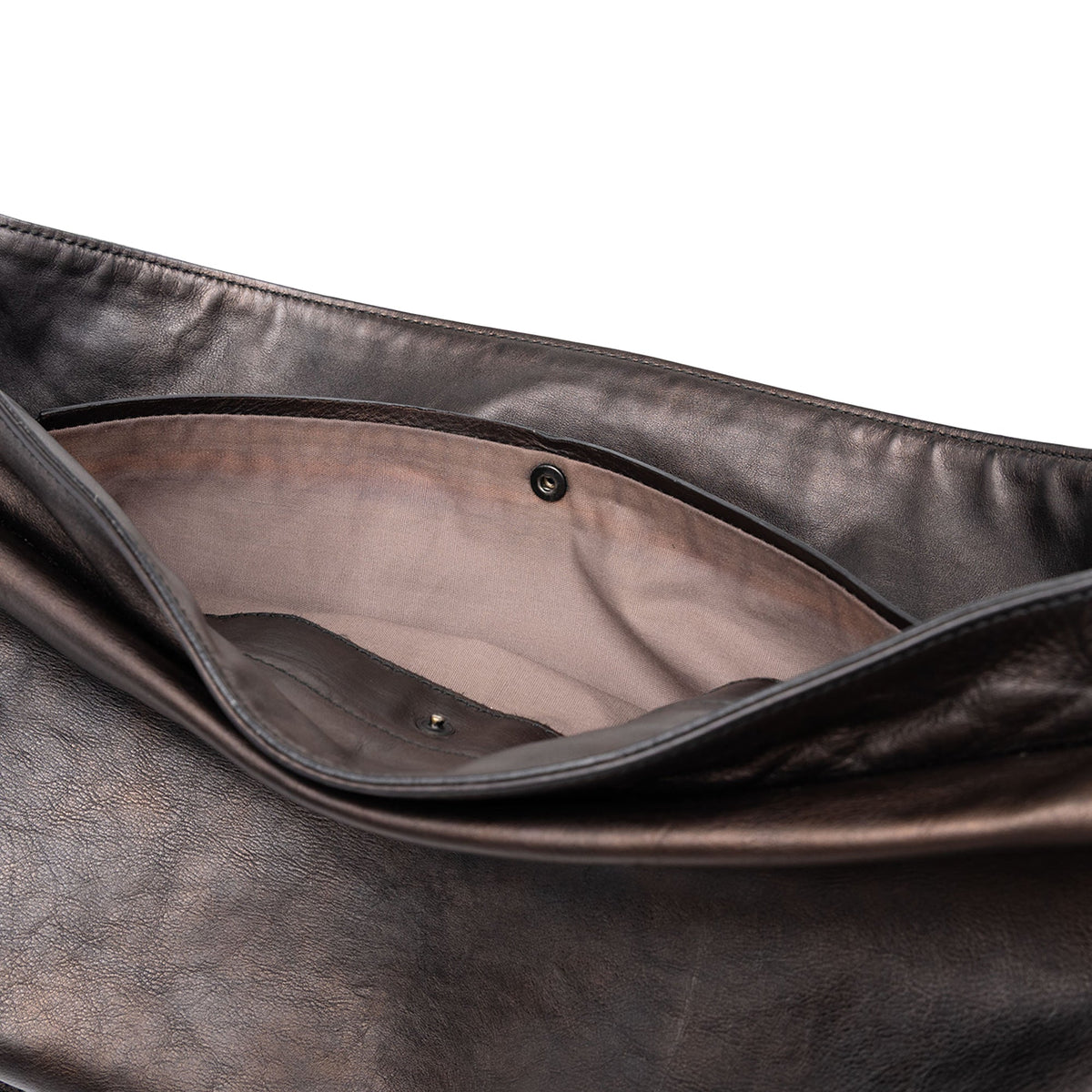 Bottega Veneta Intrecciato Trimmed Nappa Messenger Bag — Black