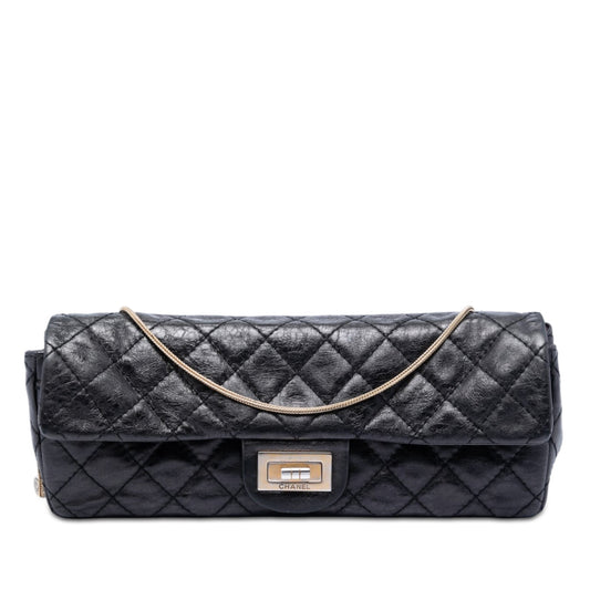 Chanel Quilted Glazed Calfskin Reissue 2.55 East West Flap
