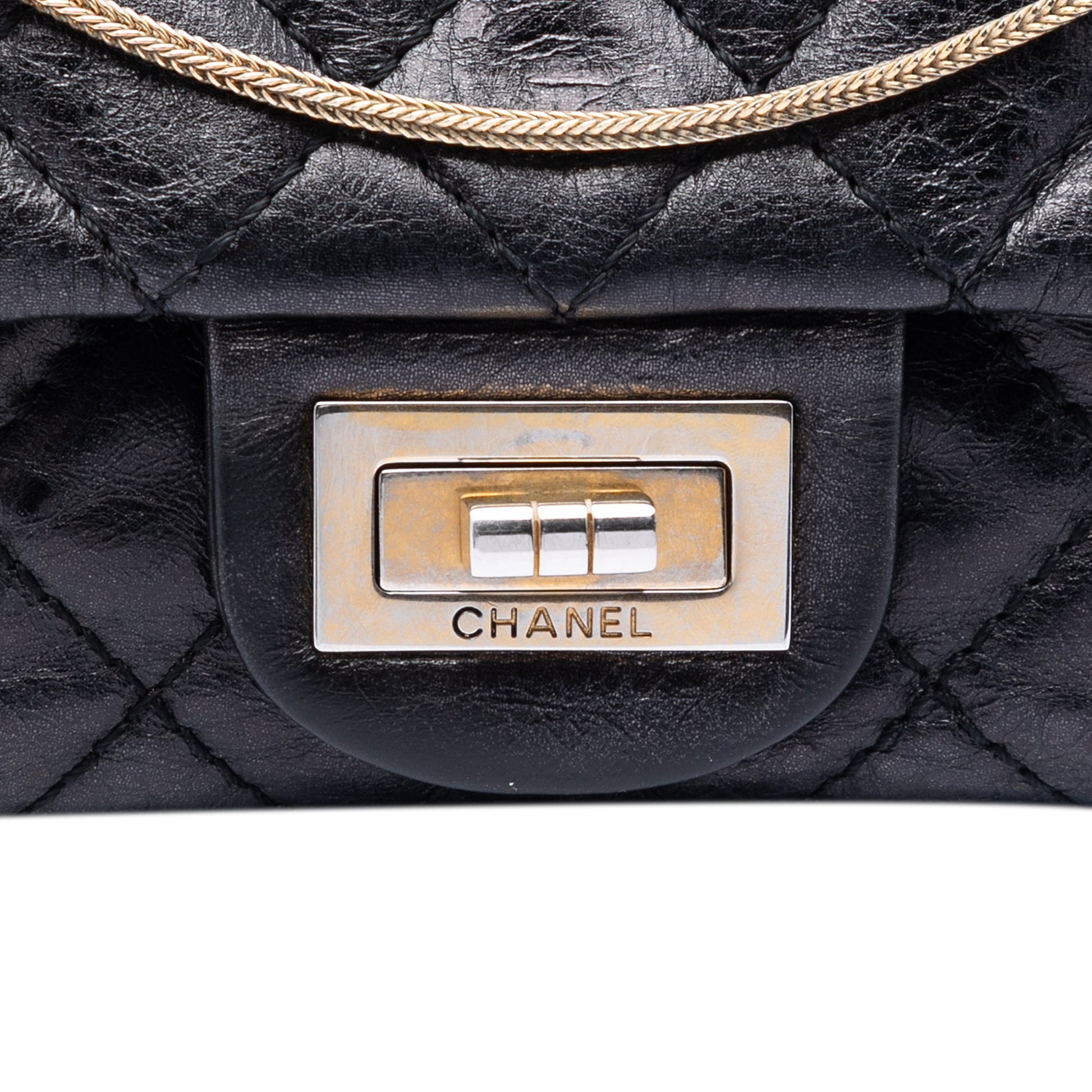 Chanel Quilted Glazed Calfskin Reissue 2.55 East West Flap