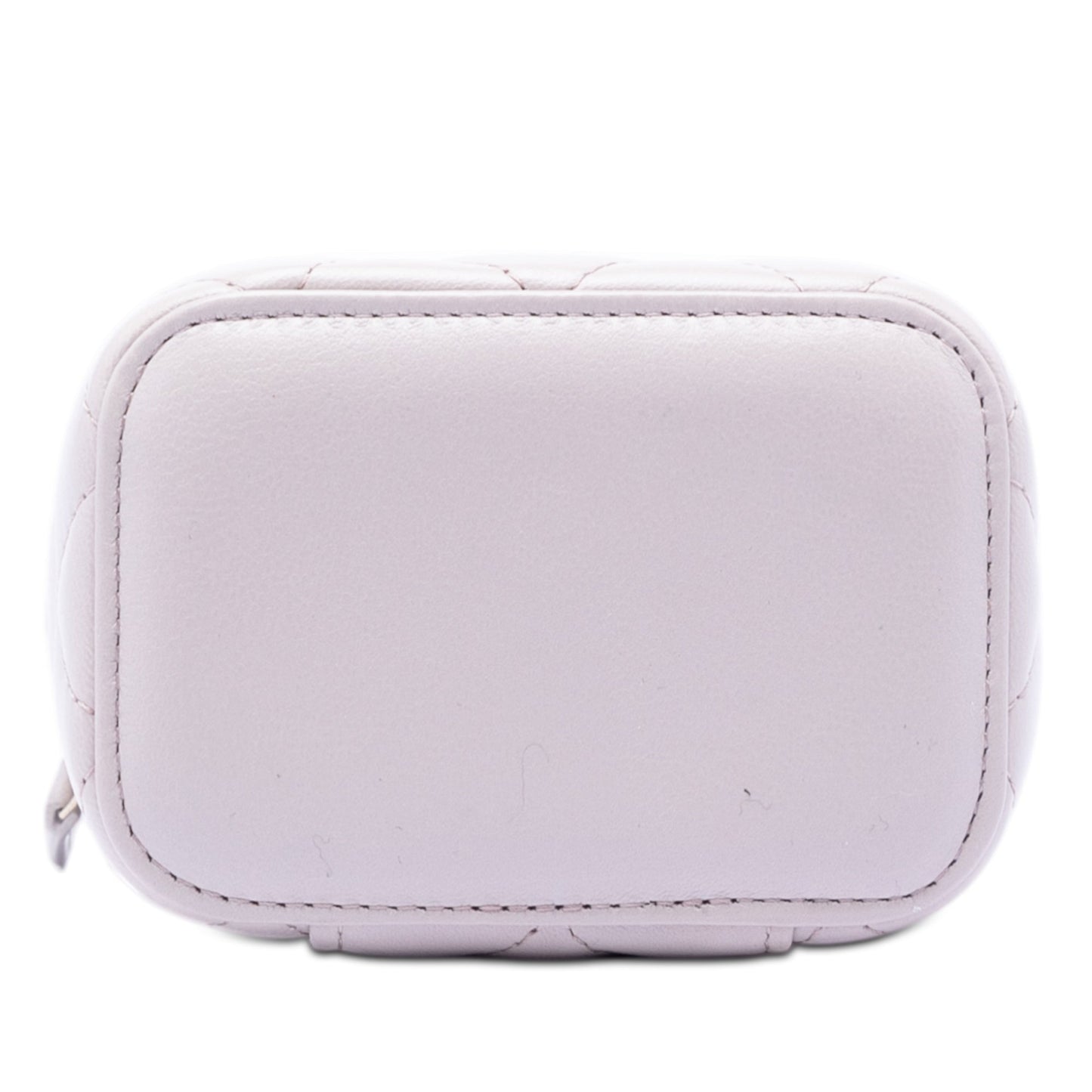 Chanel Mini Quilted Lambskin Pearl Crush Vanity Case With Chain