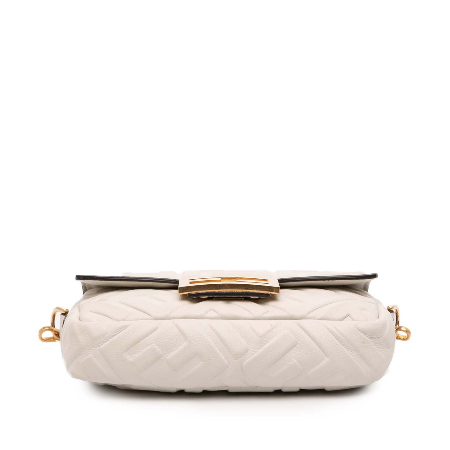 Fendi Mini Zucca Embossed Leather Baguette Satchel