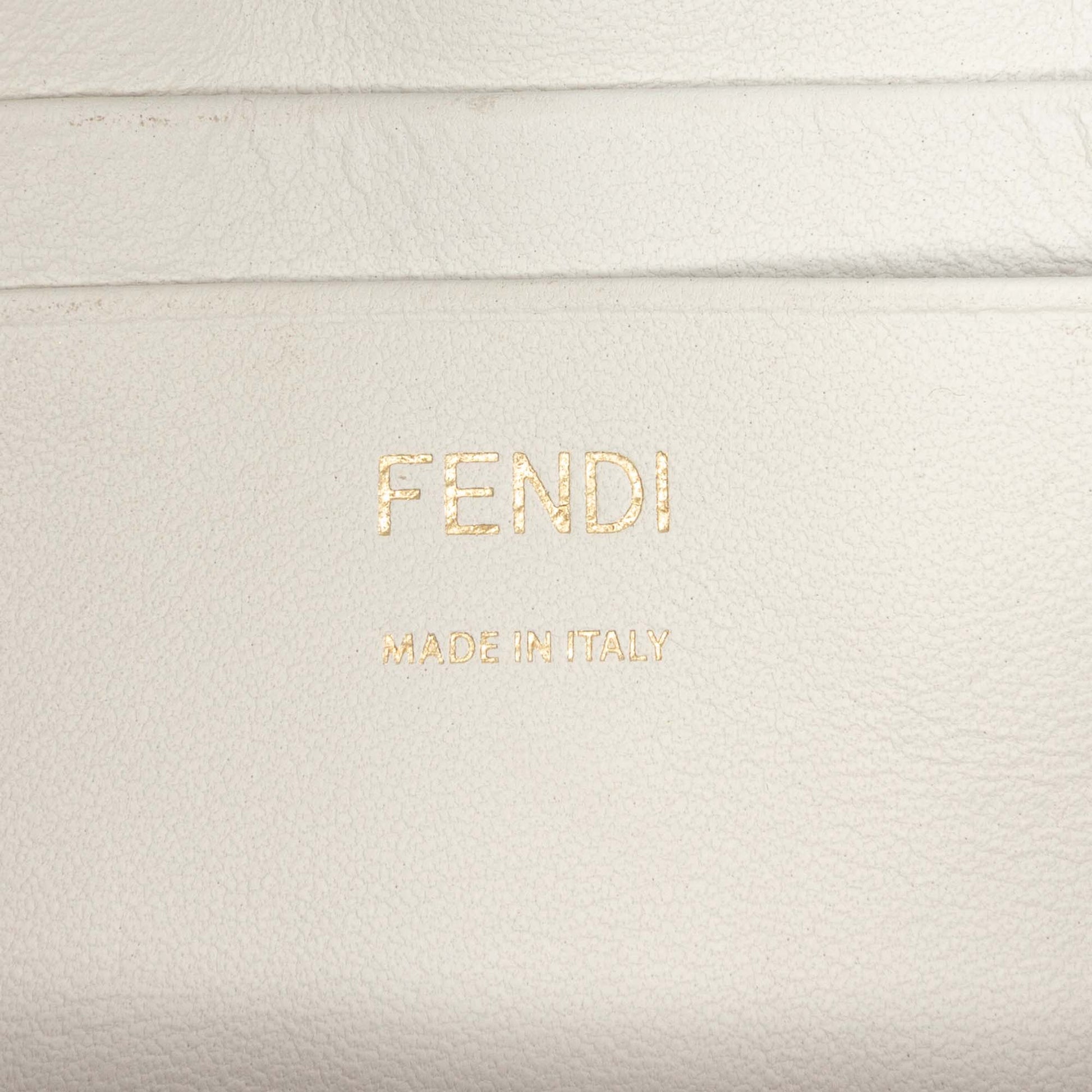 Fendi Mini Zucca Embossed Leather Baguette Satchel