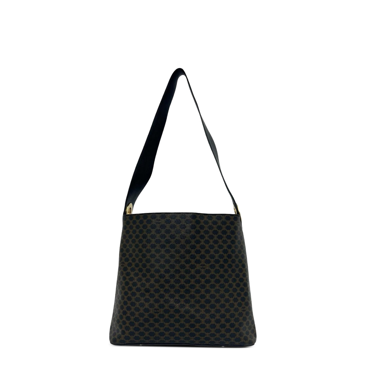 Celine Macadam Coated Canvas Crossbody — Brown