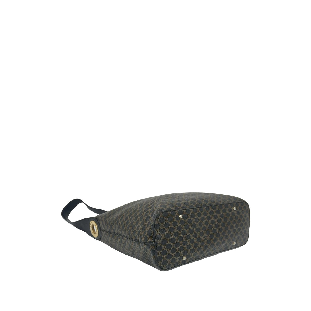 Celine Macadam Coated Canvas Crossbody — Brown