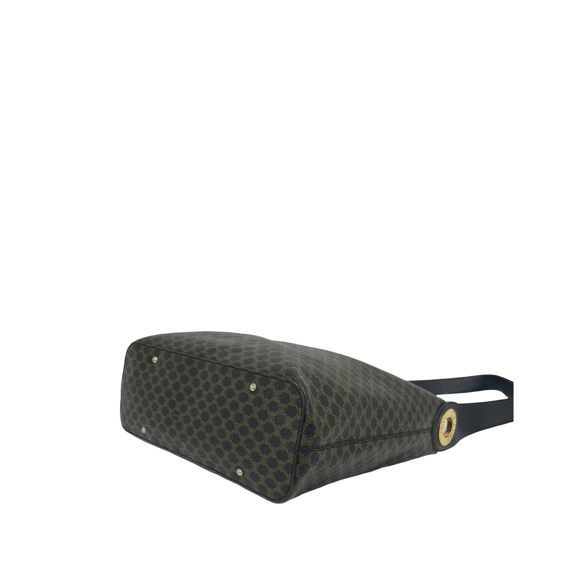 Celine Macadam Coated Canvas Crossbody — Brown