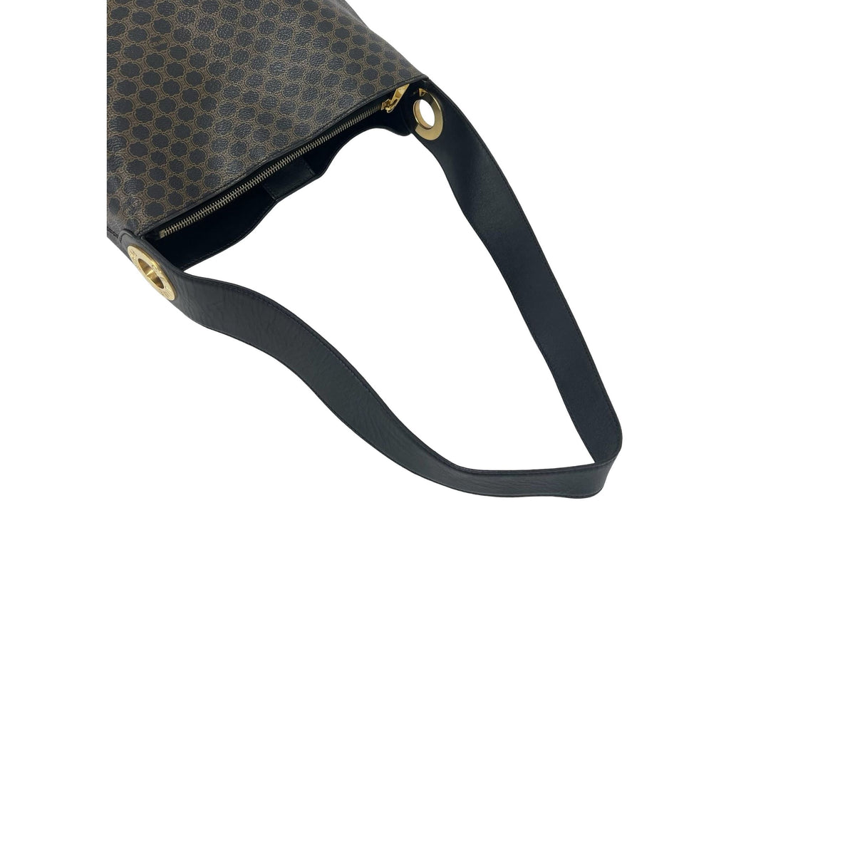 Celine Macadam Coated Canvas Crossbody — Brown