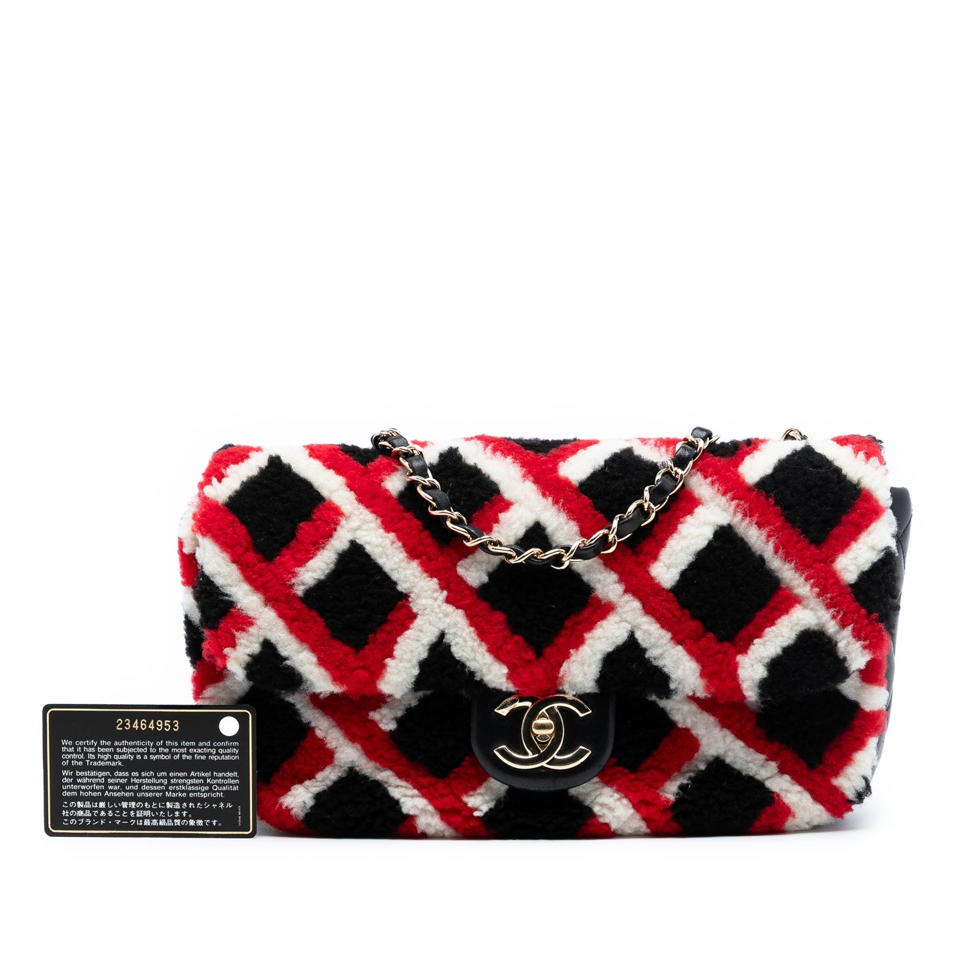 Chanel Medium CC Shearling and Lambskin Single Flap