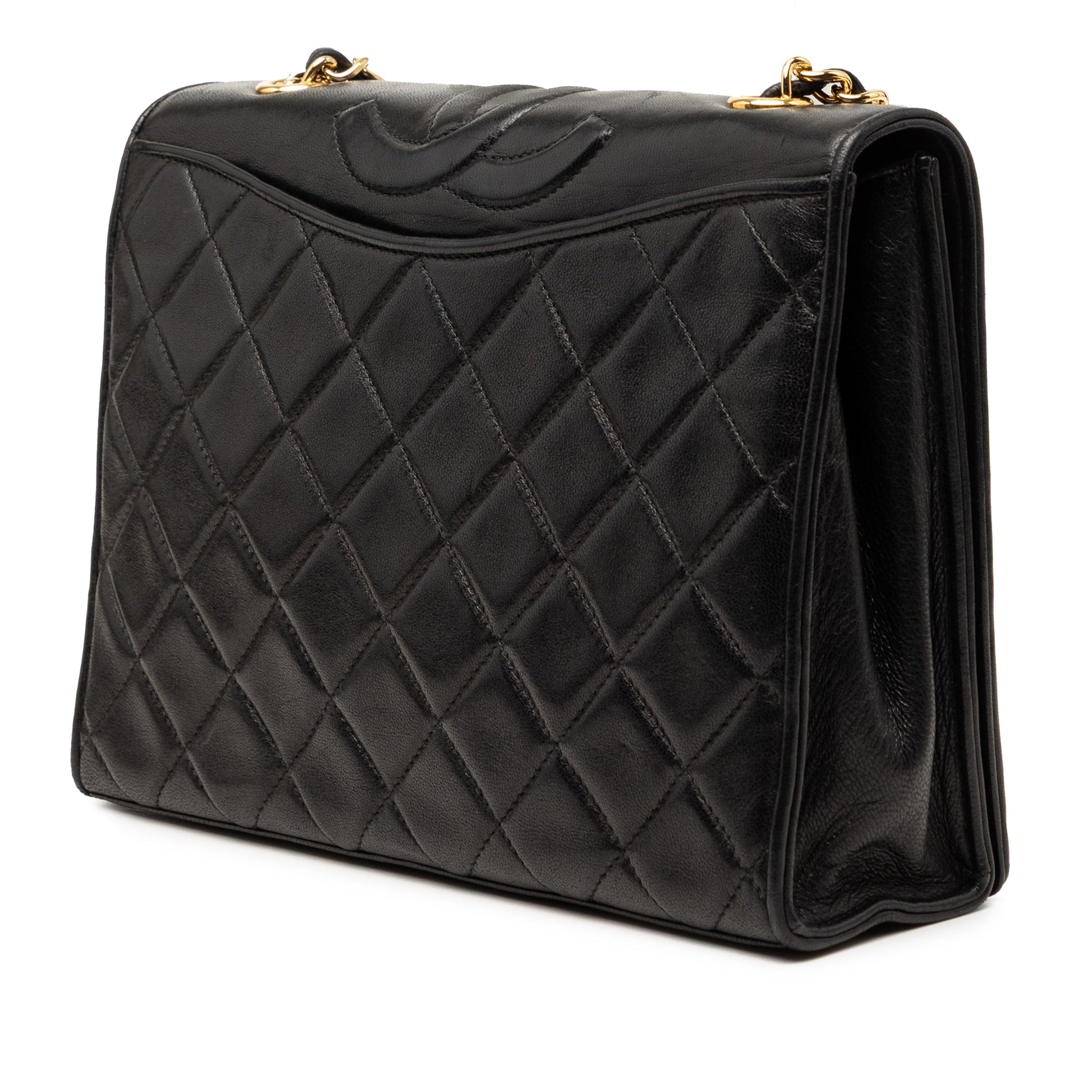 Chanel CC Quilted Lambskin Full Flap Crossbody