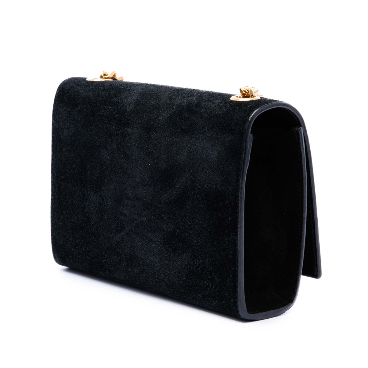 Saint Laurent Small Suede Monogram Kate Tassel Crossbody