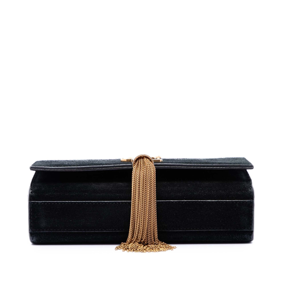 Saint Laurent Small Suede Monogram Kate Tassel Crossbody