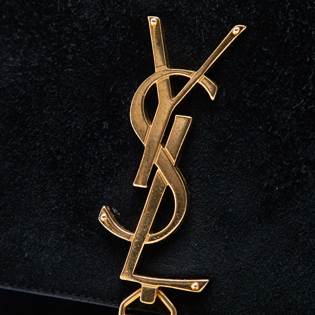 Saint Laurent Small Suede Monogram Kate Tassel Crossbody