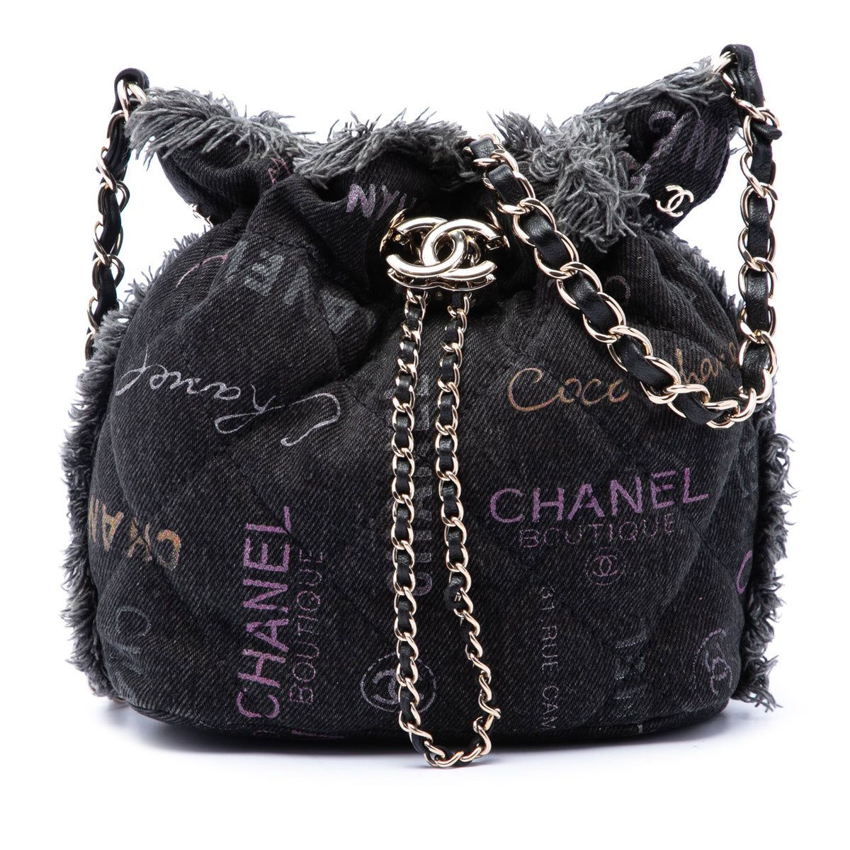 Chanel Small Denim Mood Bucket with Chain