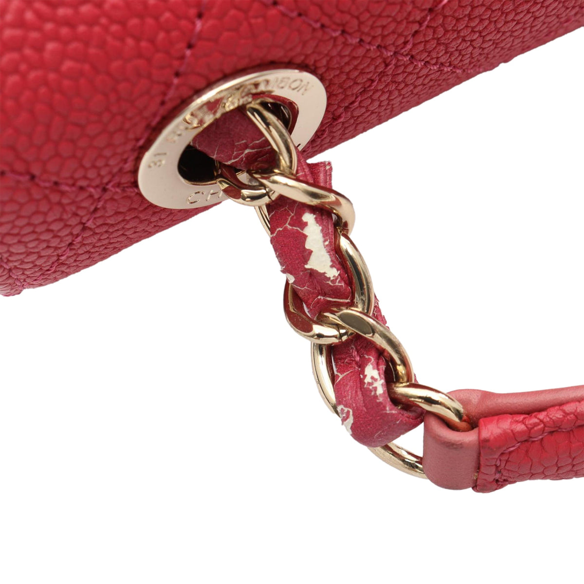 Chanel Small Caviar Paris Cuba Thread Around Flap — Pink