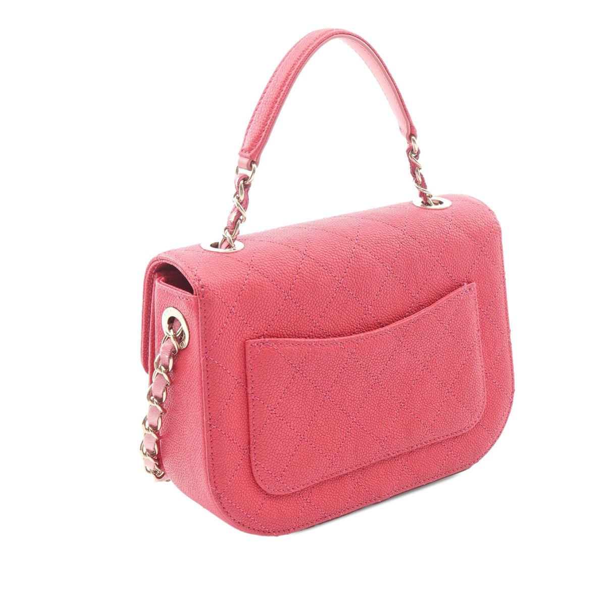 Chanel Small Caviar Paris Cuba Thread Around Flap — Pink
