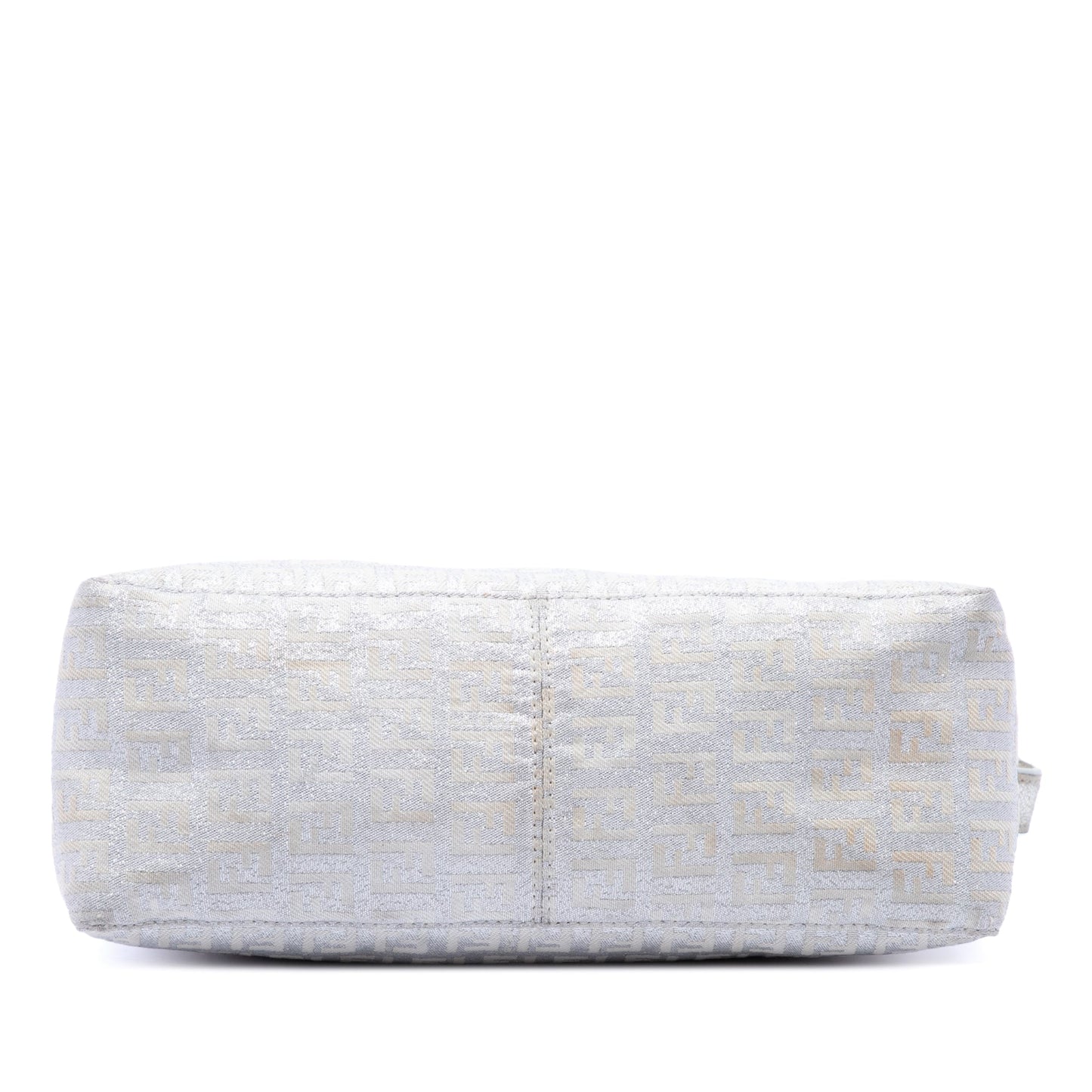 Fendi Zucchino Metallic Canvas Pochette