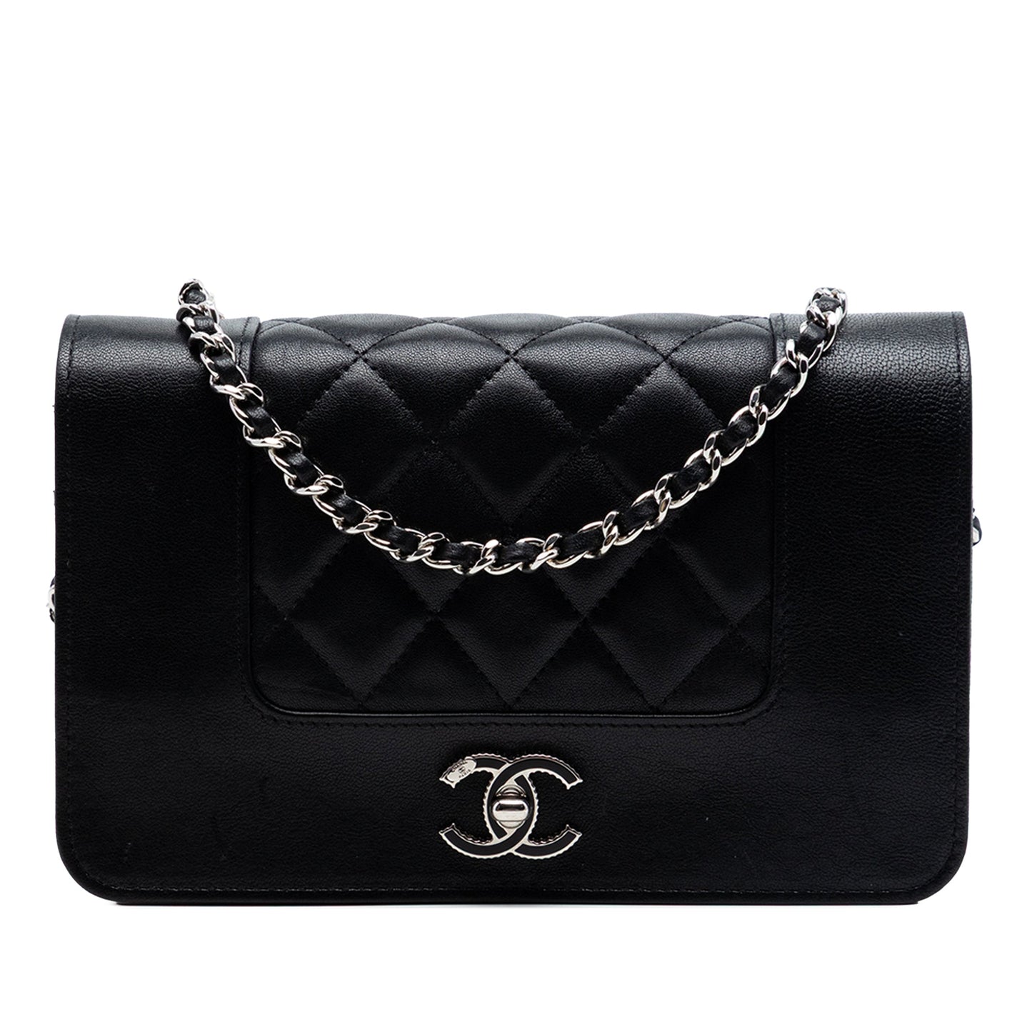 Chanel Quilted Sheepskin Mademoiselle Wallet on Chain