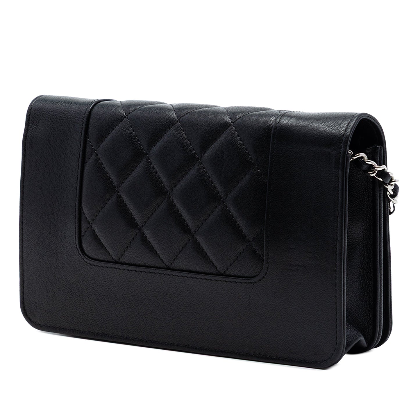 Chanel Quilted Sheepskin Mademoiselle Wallet on Chain