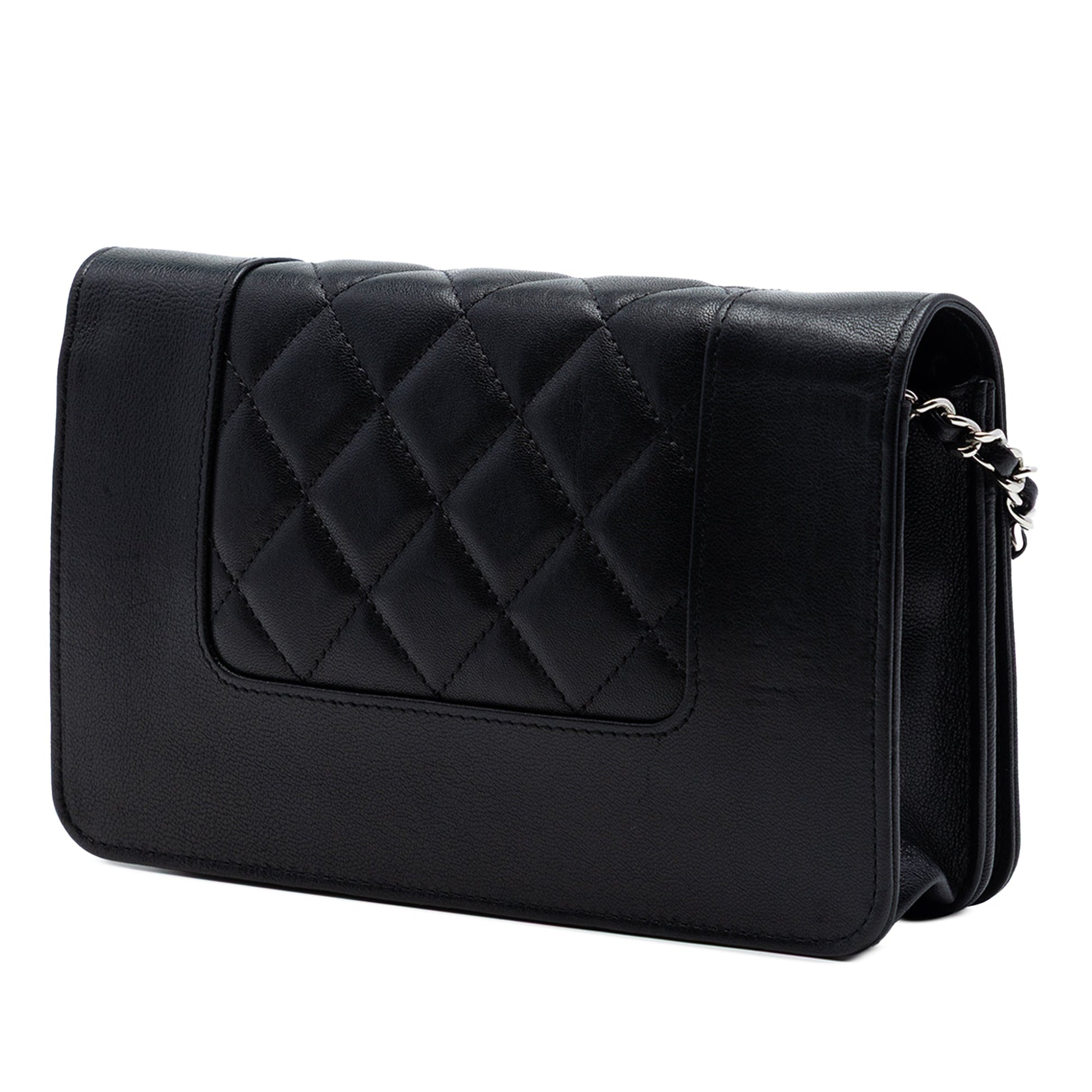 Chanel Quilted Sheepskin Mademoiselle Wallet on Chain