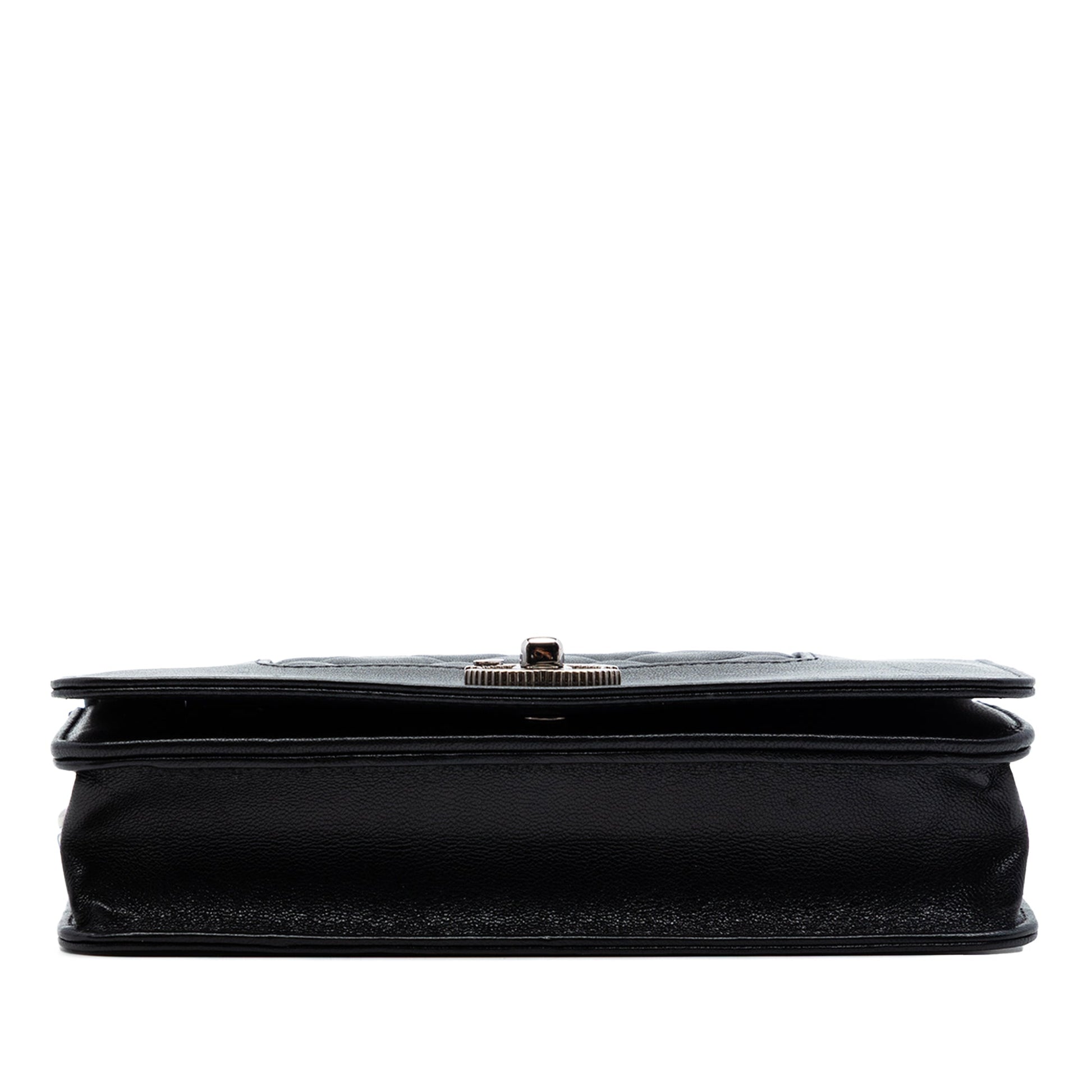 Chanel Quilted Sheepskin Mademoiselle Wallet on Chain