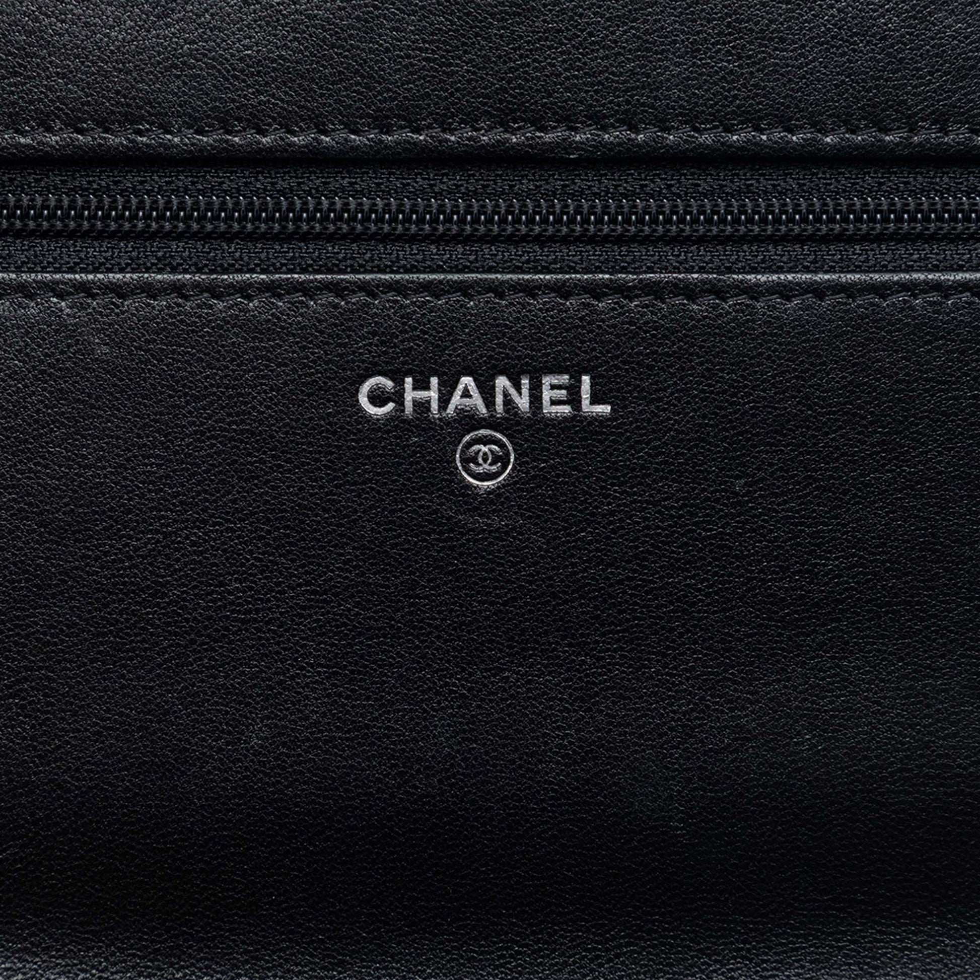 Chanel Quilted Sheepskin Mademoiselle Wallet on Chain