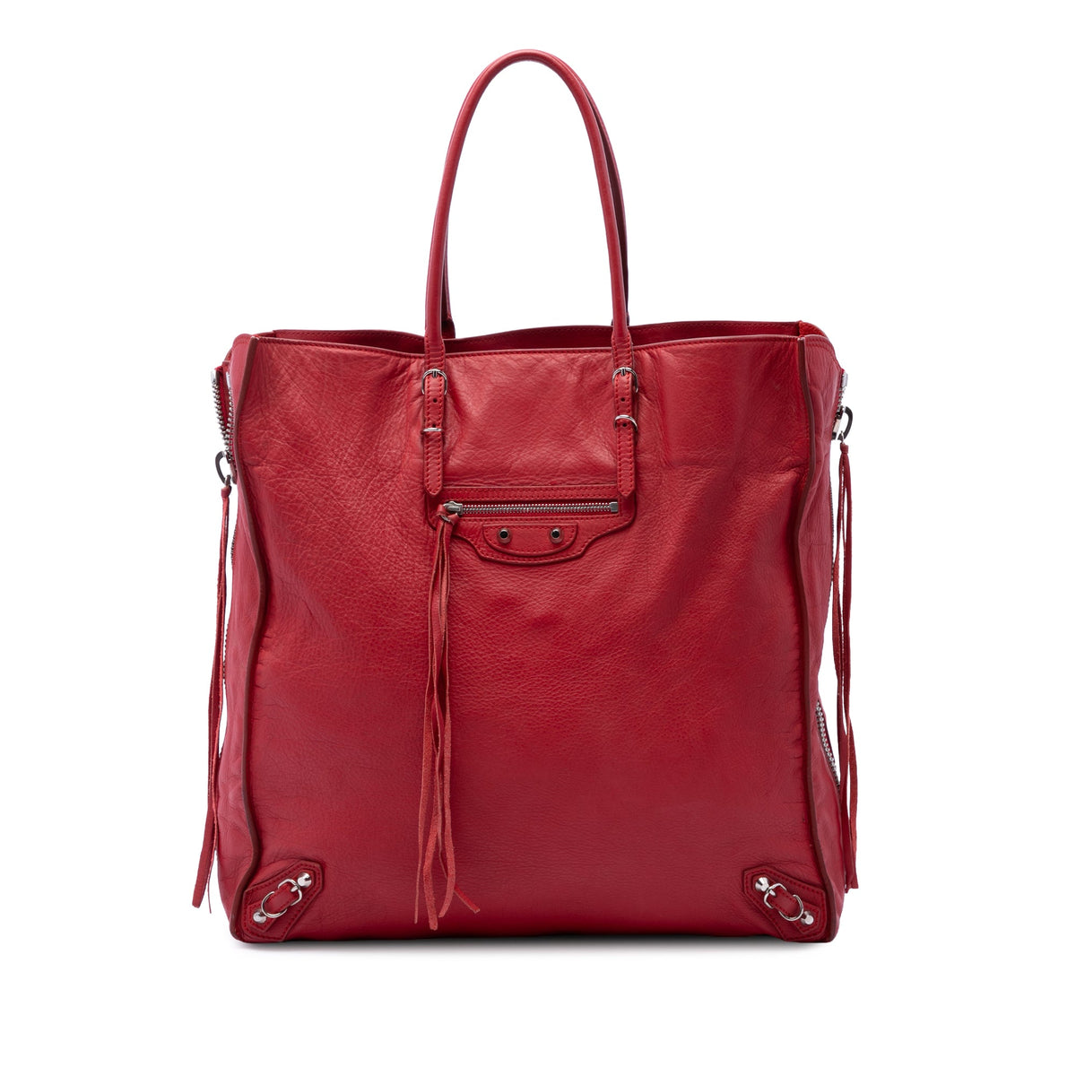 Balenciaga Leather Papier A5 Zip Around Tote