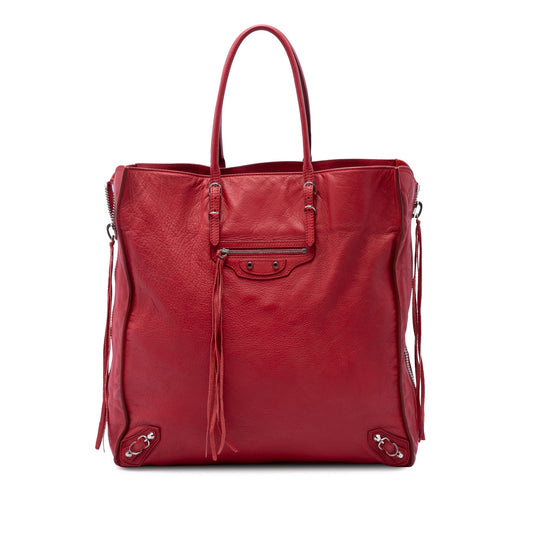 Balenciaga Leather Papier A5 Zip Around Tote