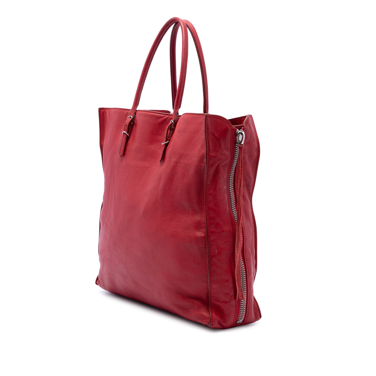 Balenciaga Leather Papier A5 Zip Around Tote