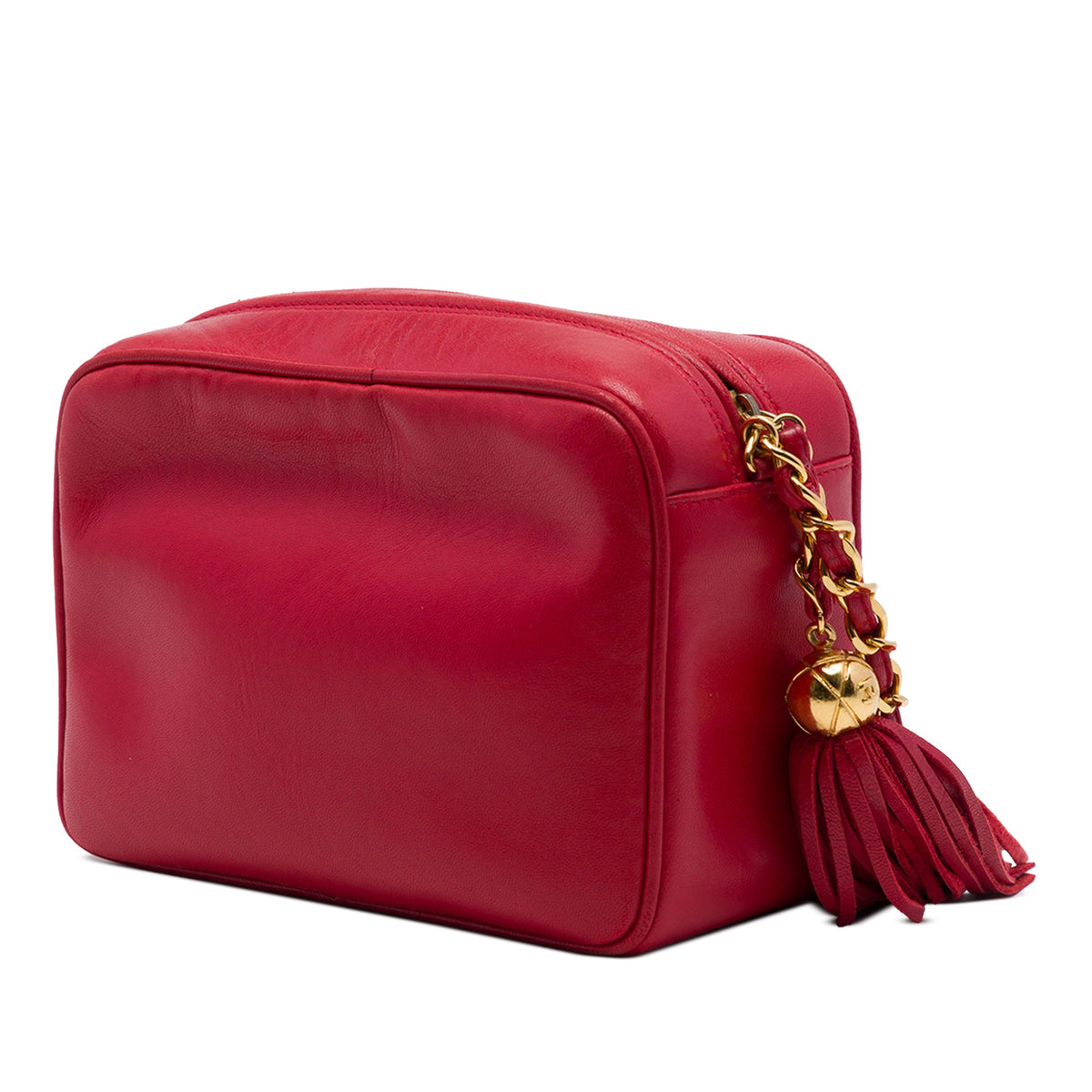 Chanel Triple CC Lambskin Tassel Chain Camera Bag