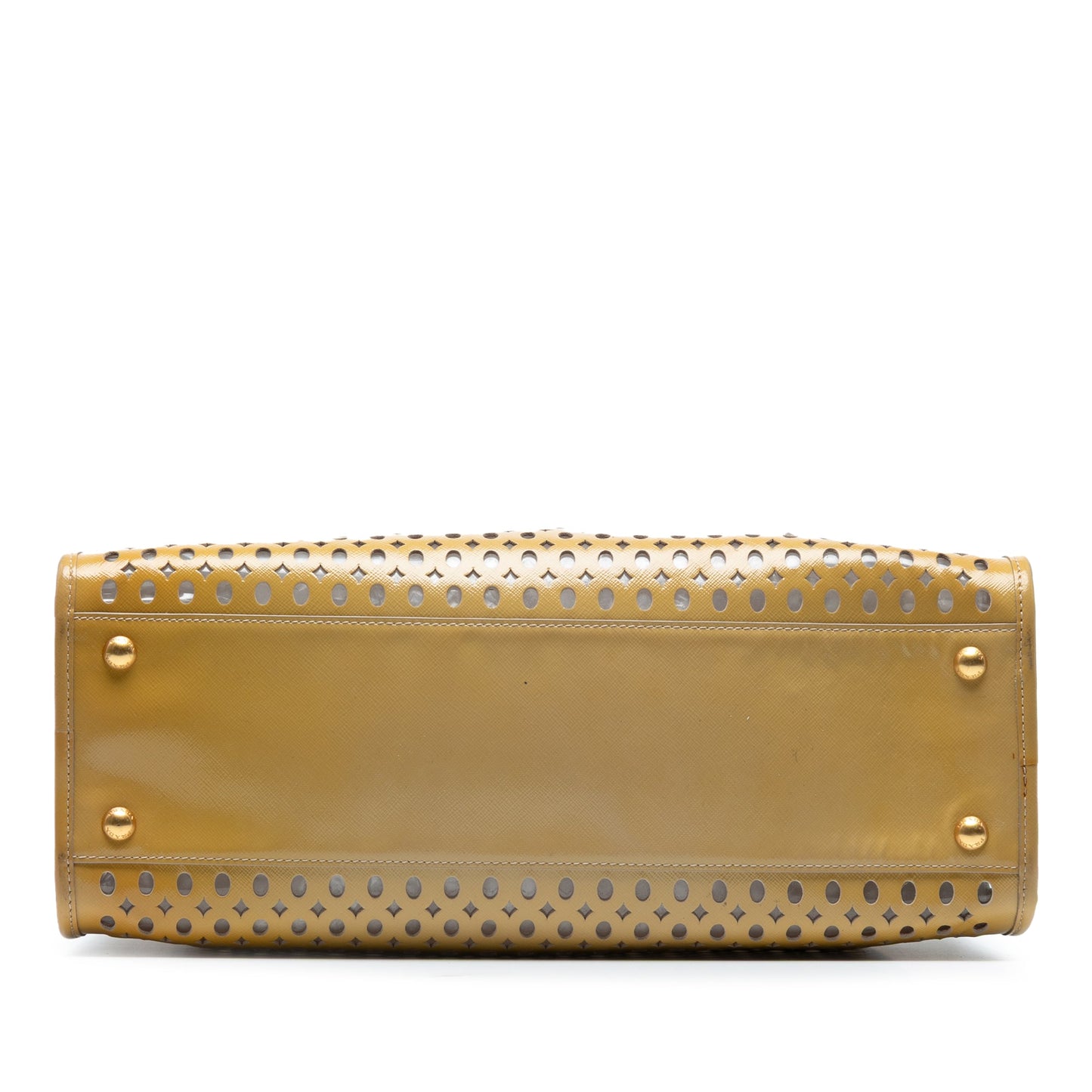Prada Saffiano Vernice Fori Perforated Tote