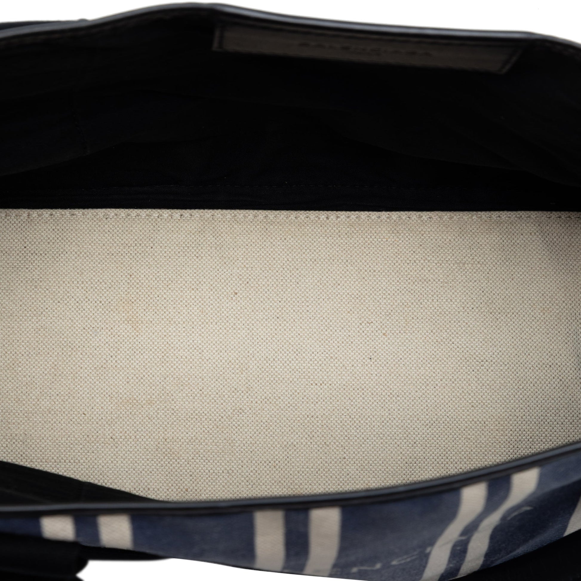 Balenciaga Canvas Striped Navy Cabas S