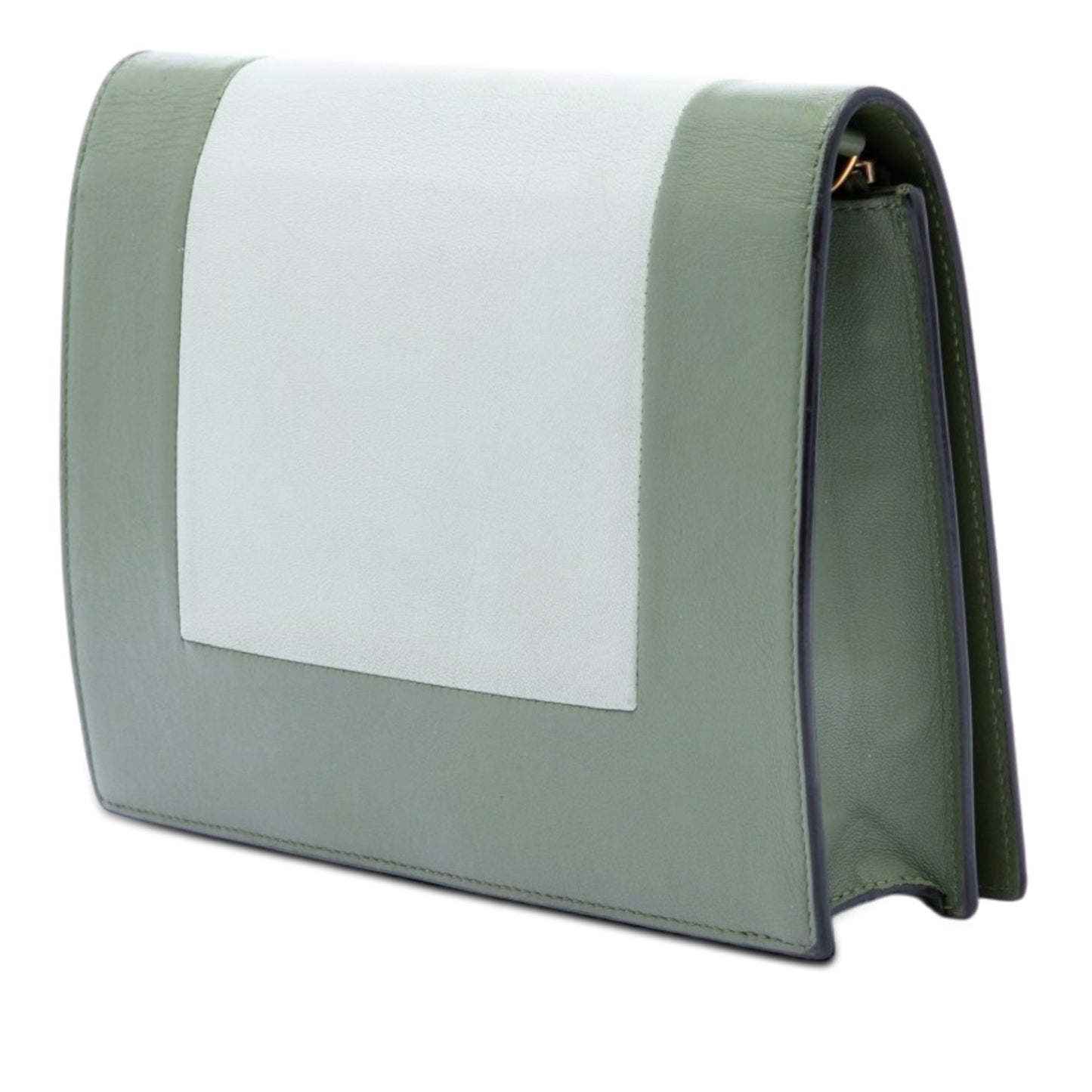 Celine Bicolor Leather Frame Wallet on Chain