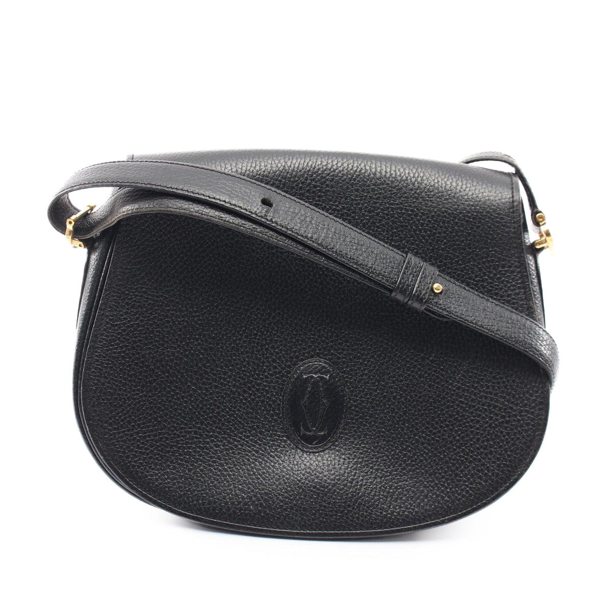 Cartier Leather Must de Cartier Shoulder Bag — Black