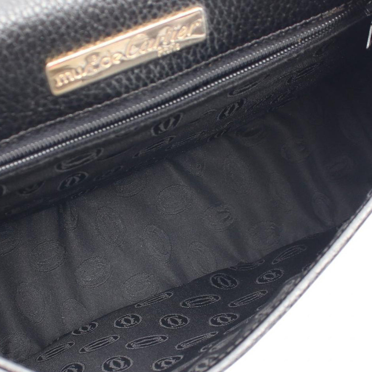 Cartier Leather Must de Cartier Shoulder Bag — Black