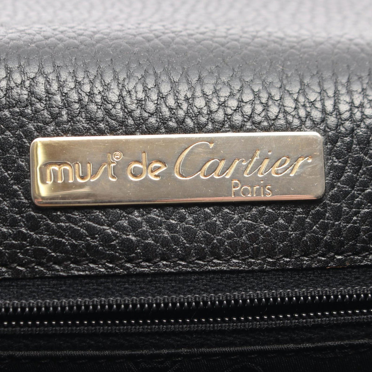 Cartier Leather Must de Cartier Shoulder Bag — Black