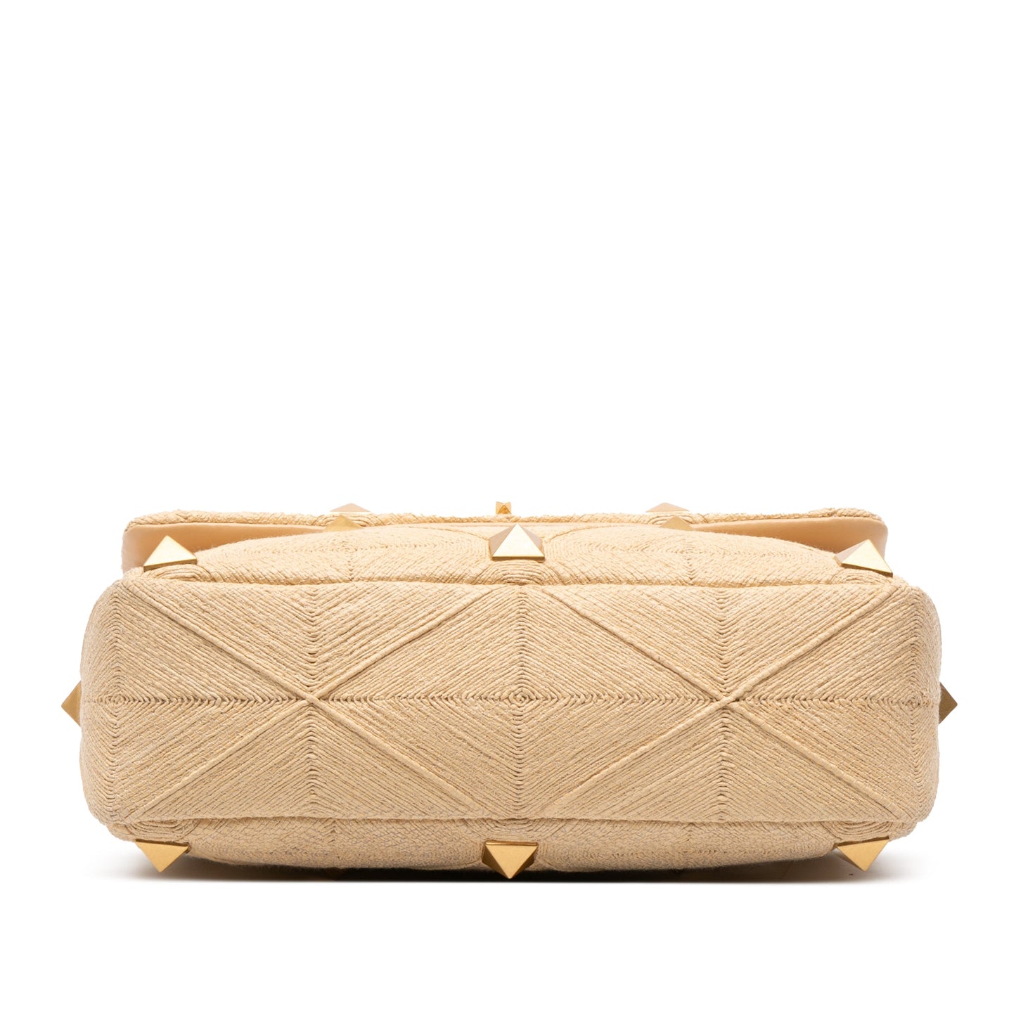 Valentino Large Raffia Roman Stud Satchel