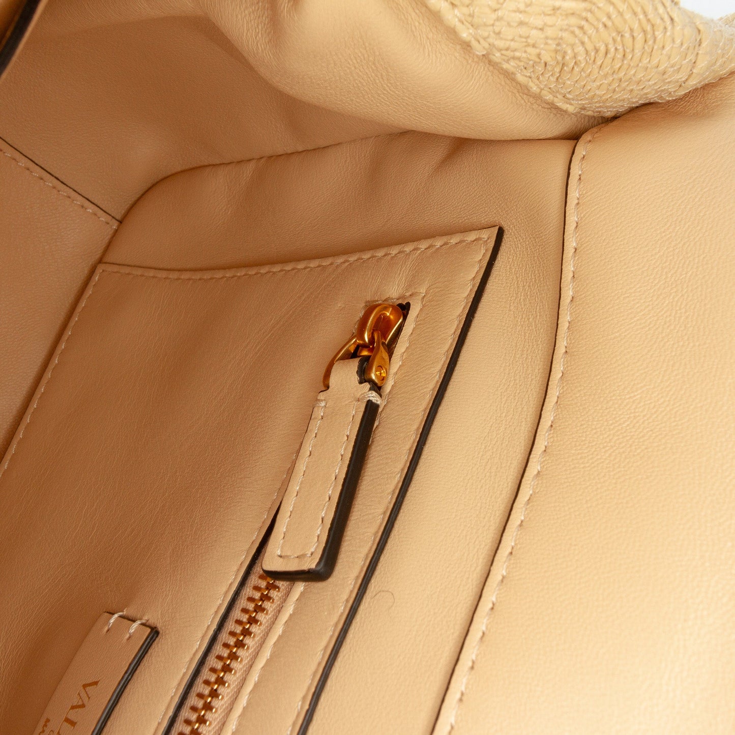 Valentino Large Raffia Roman Stud Satchel