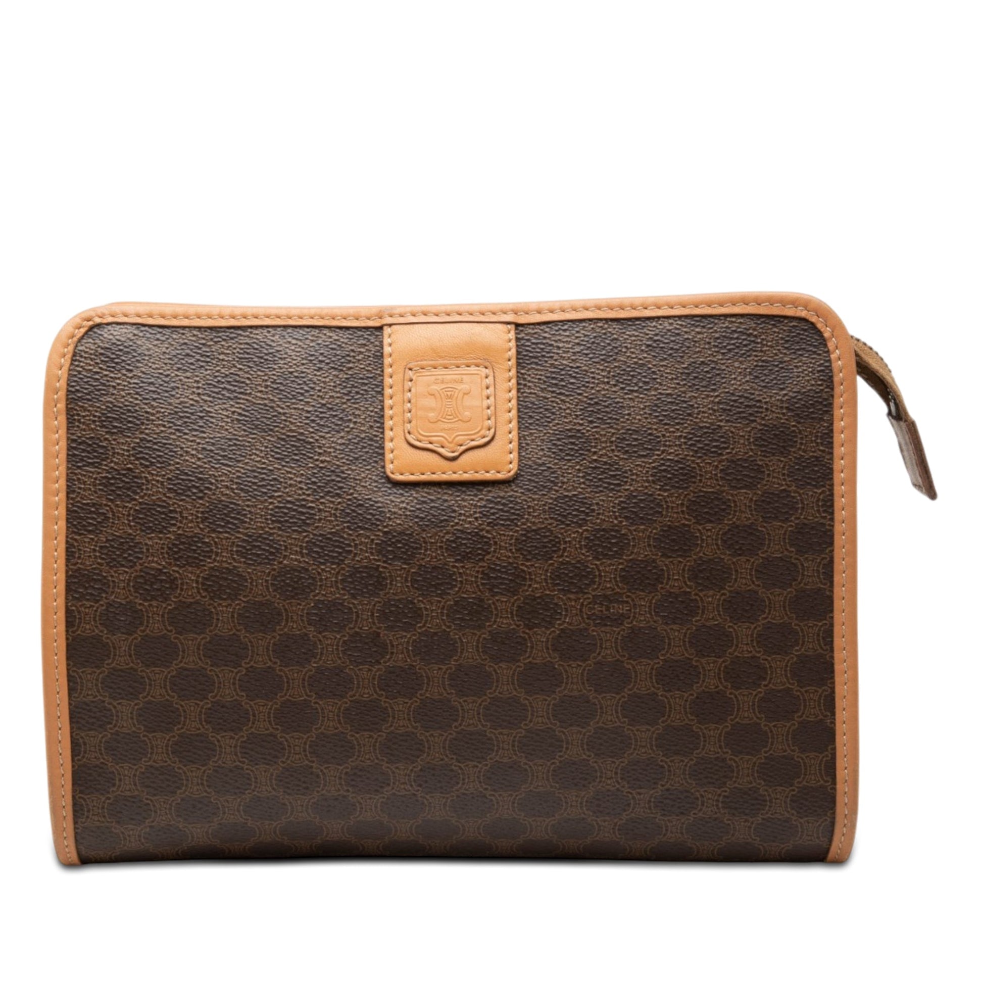 Celine Macadam Coated Canvas Clutch