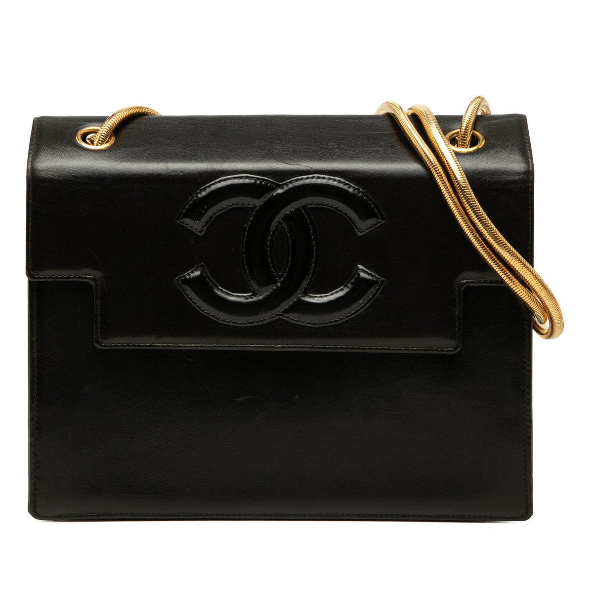 Chanel CC Lambskin Snake Chain Flap