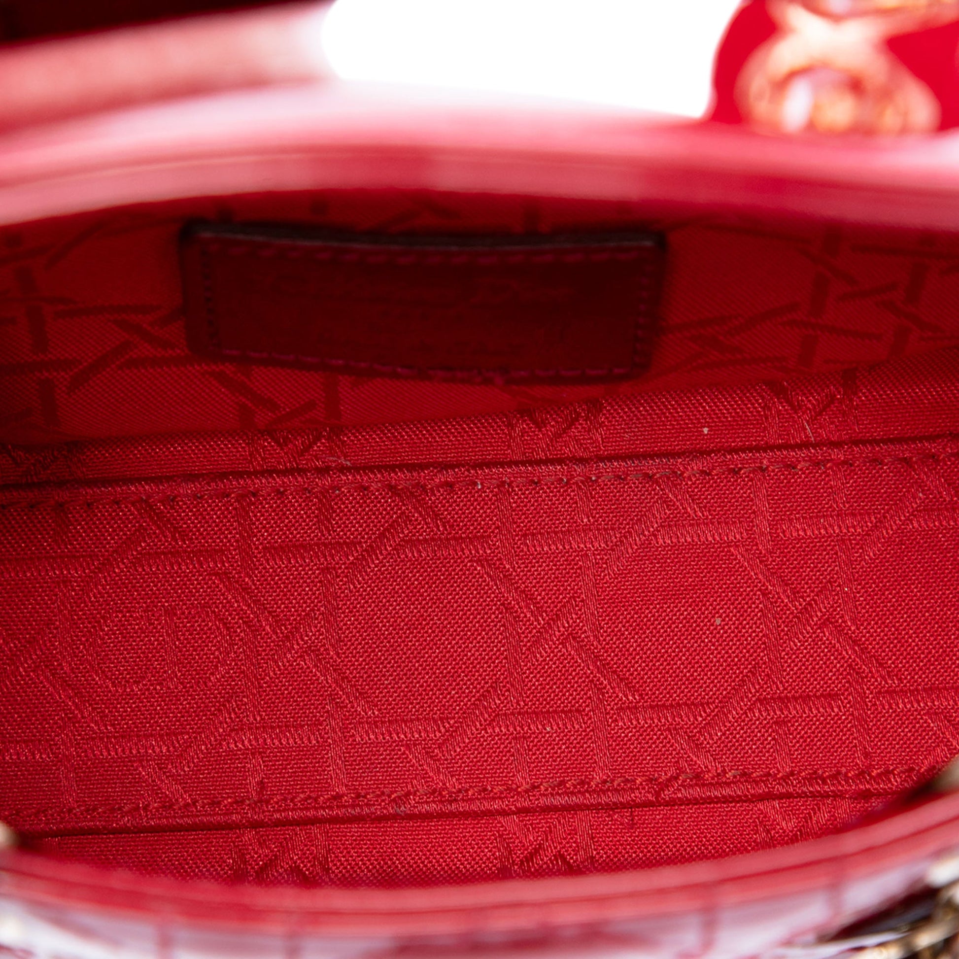 Dior Mini Patent Cannage Lady Dior