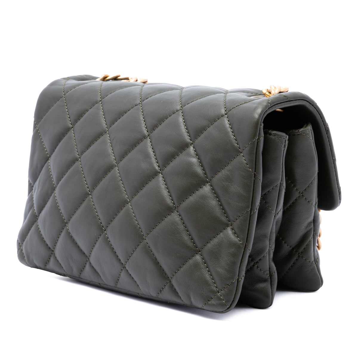 Chanel Small Quilted Lambskin Pillow Crush Flap — Brown