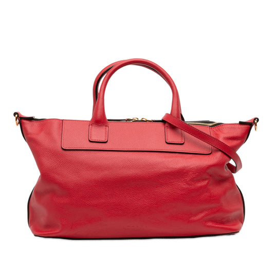 Marni Leather Top Handle Zip Satchel