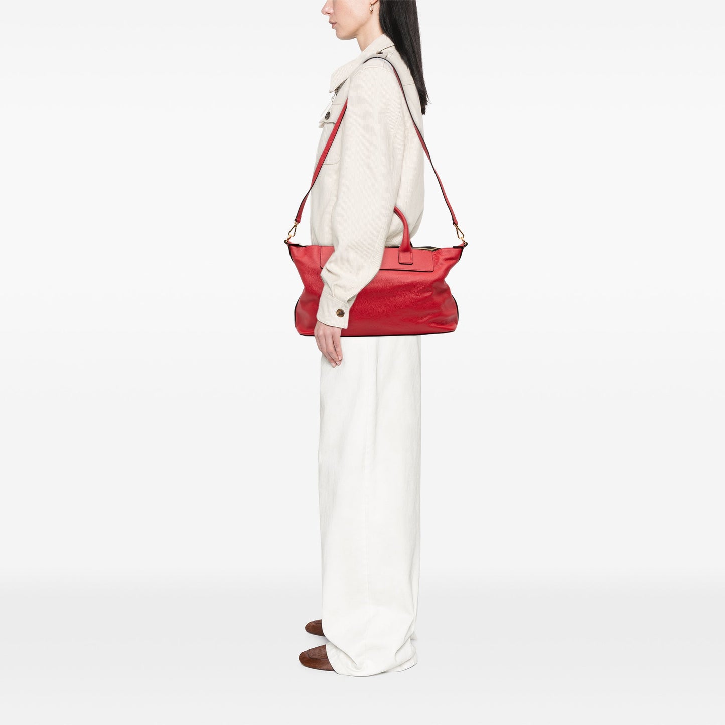 Marni Leather Top Handle Zip Satchel