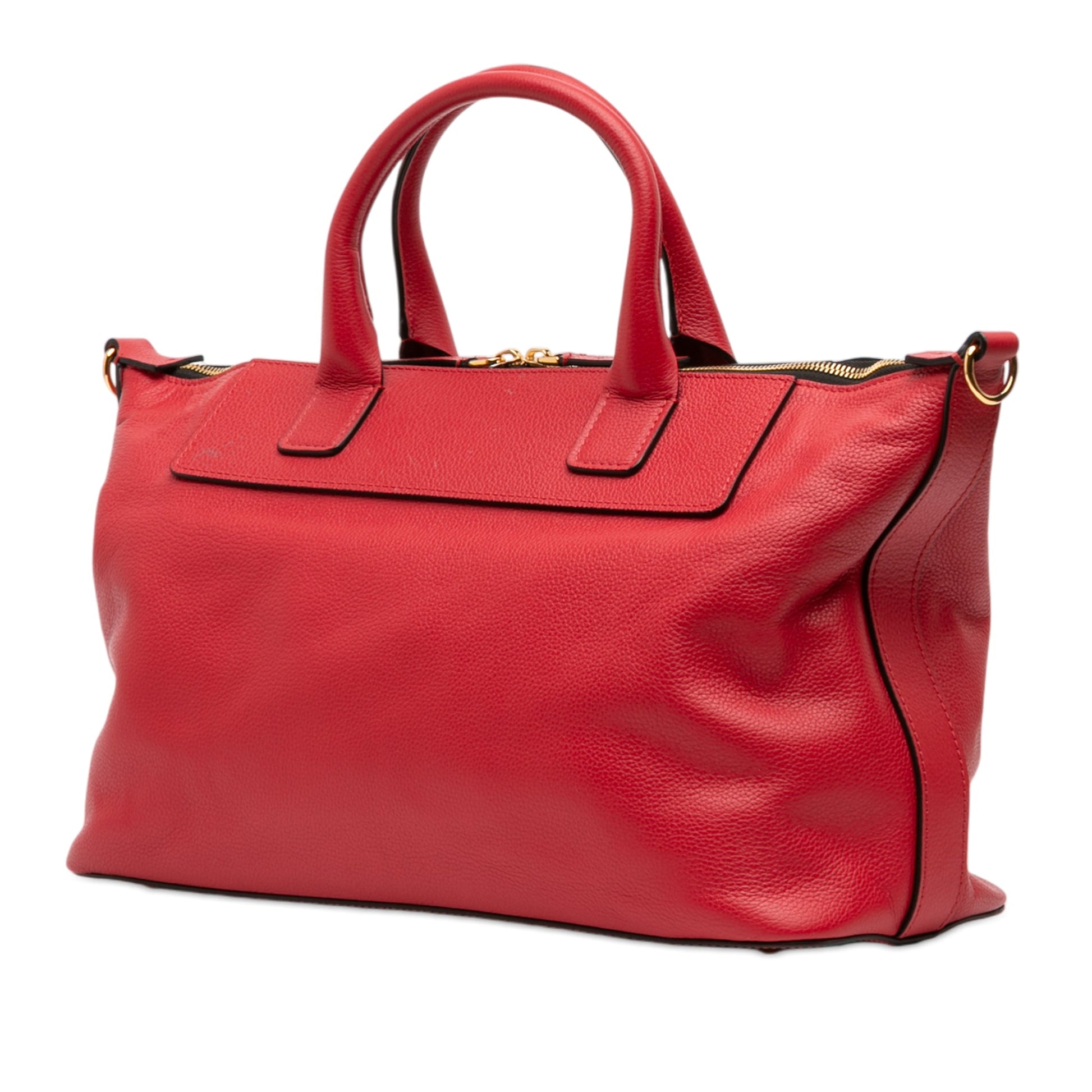 Marni Leather Top Handle Zip Satchel