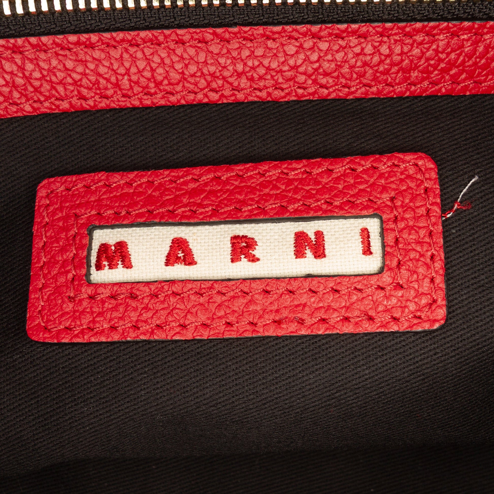 Marni Leather Top Handle Zip Satchel