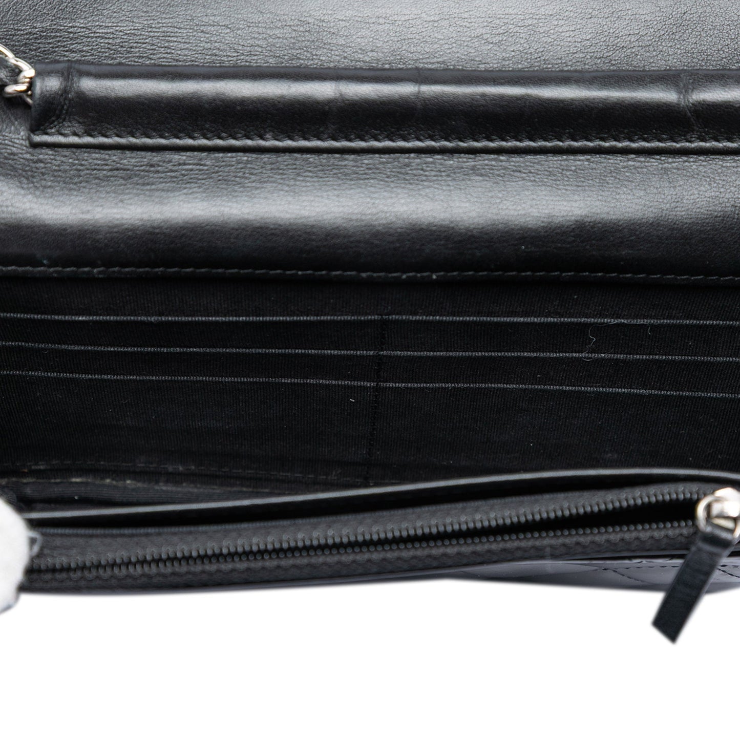 Chanel CC Quilted Patent Wallet On Chain