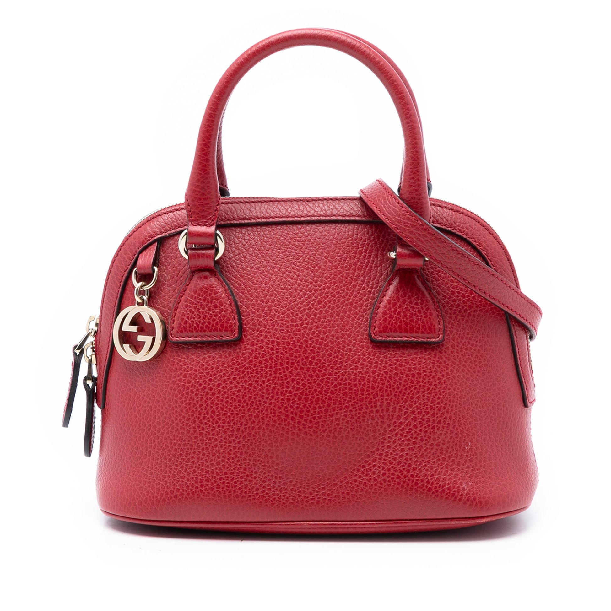 Gucci Mini Calfskin GG Charm Dome Satchel