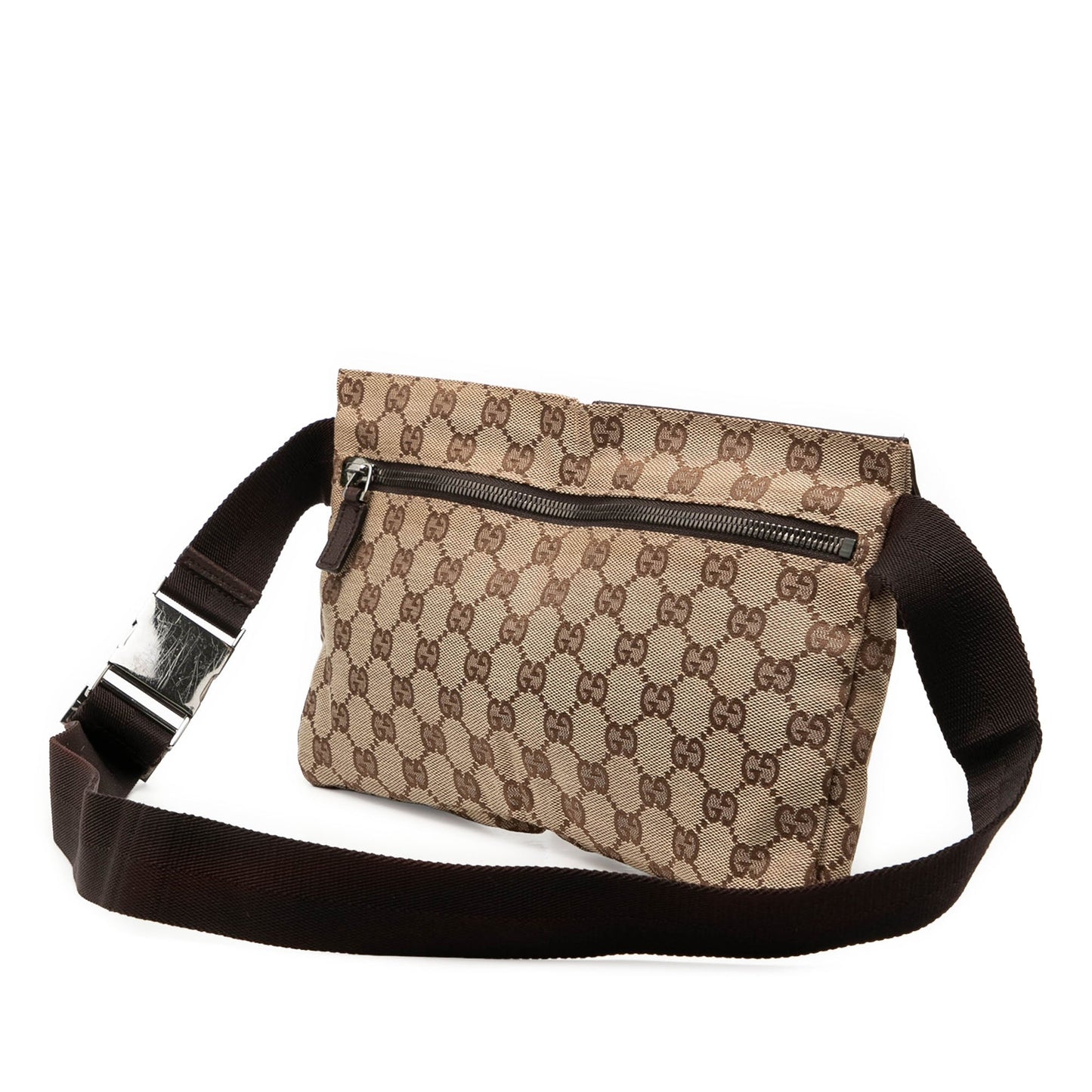 Gucci GG Canvas Double Pocket Belt Bag