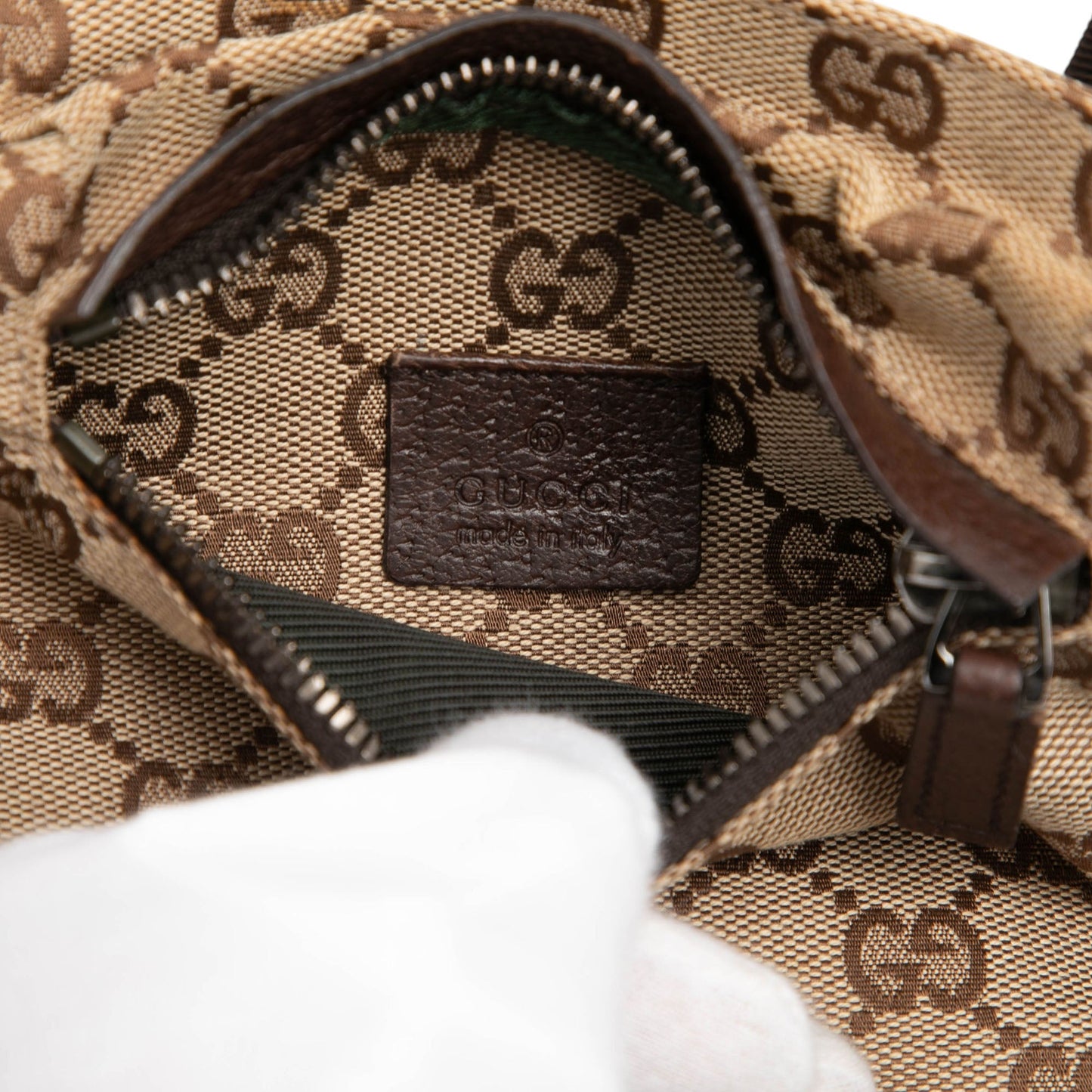 Gucci GG Canvas Double Pocket Belt Bag