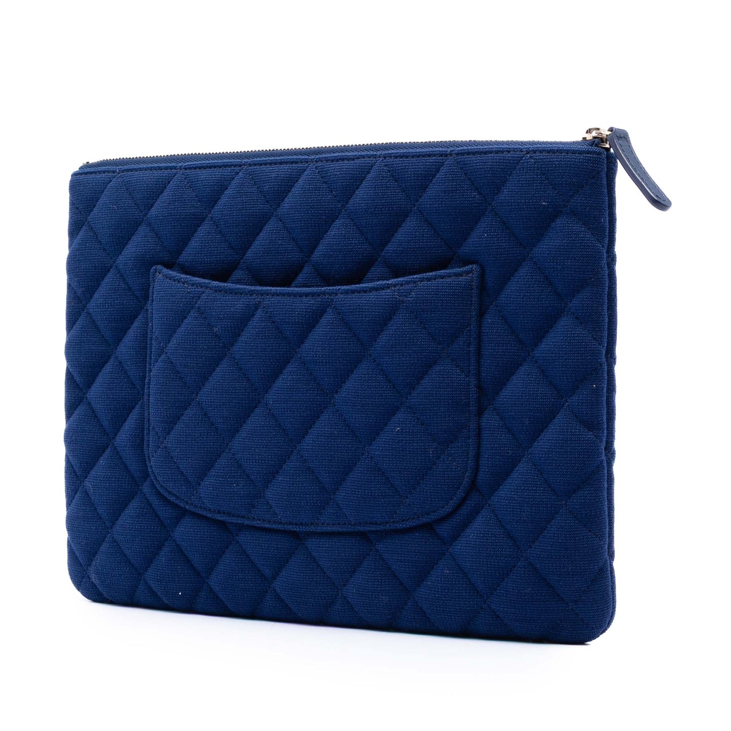 Chanel Medium Quilted Jersey O Case Clutch