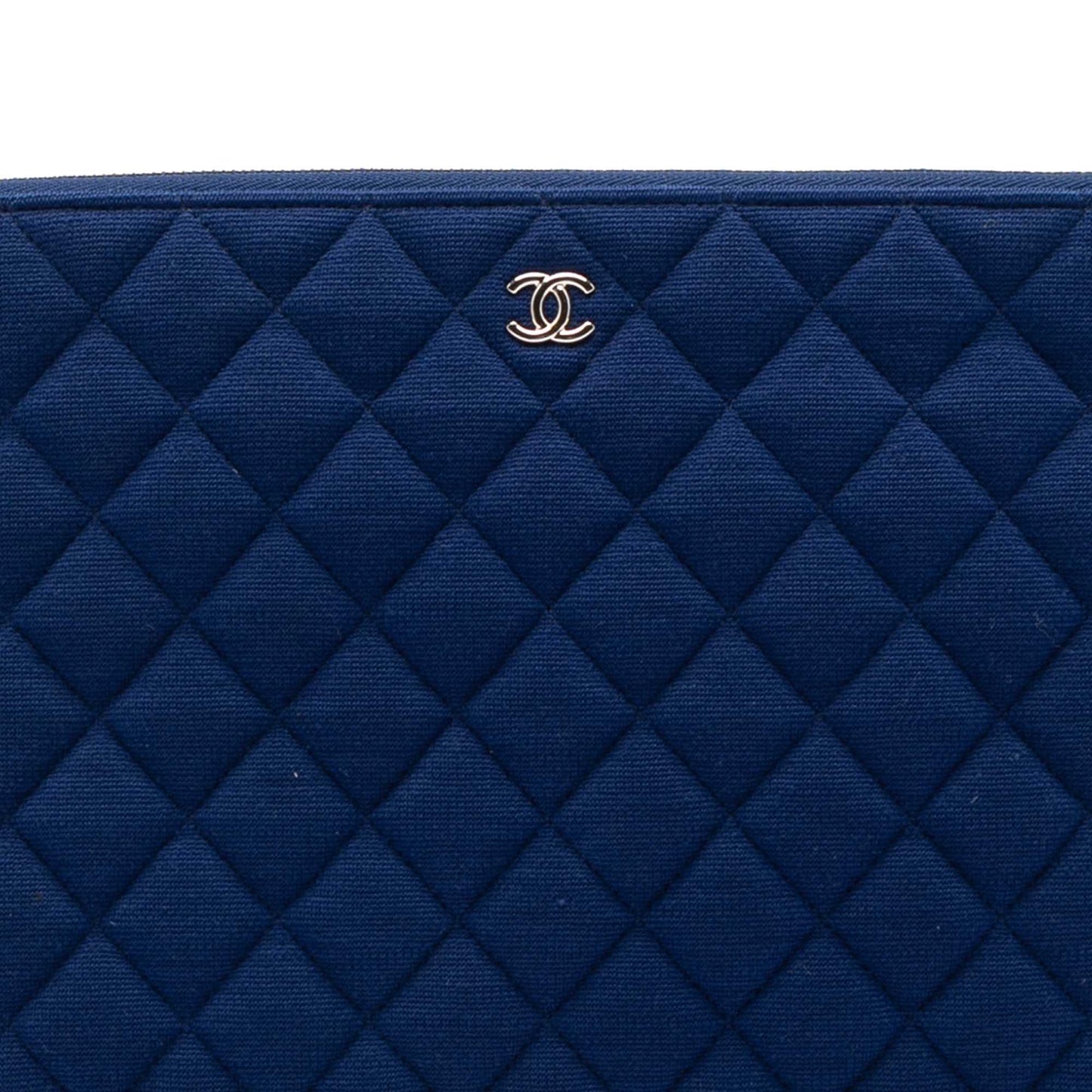 Chanel Medium Quilted Jersey O Case Clutch